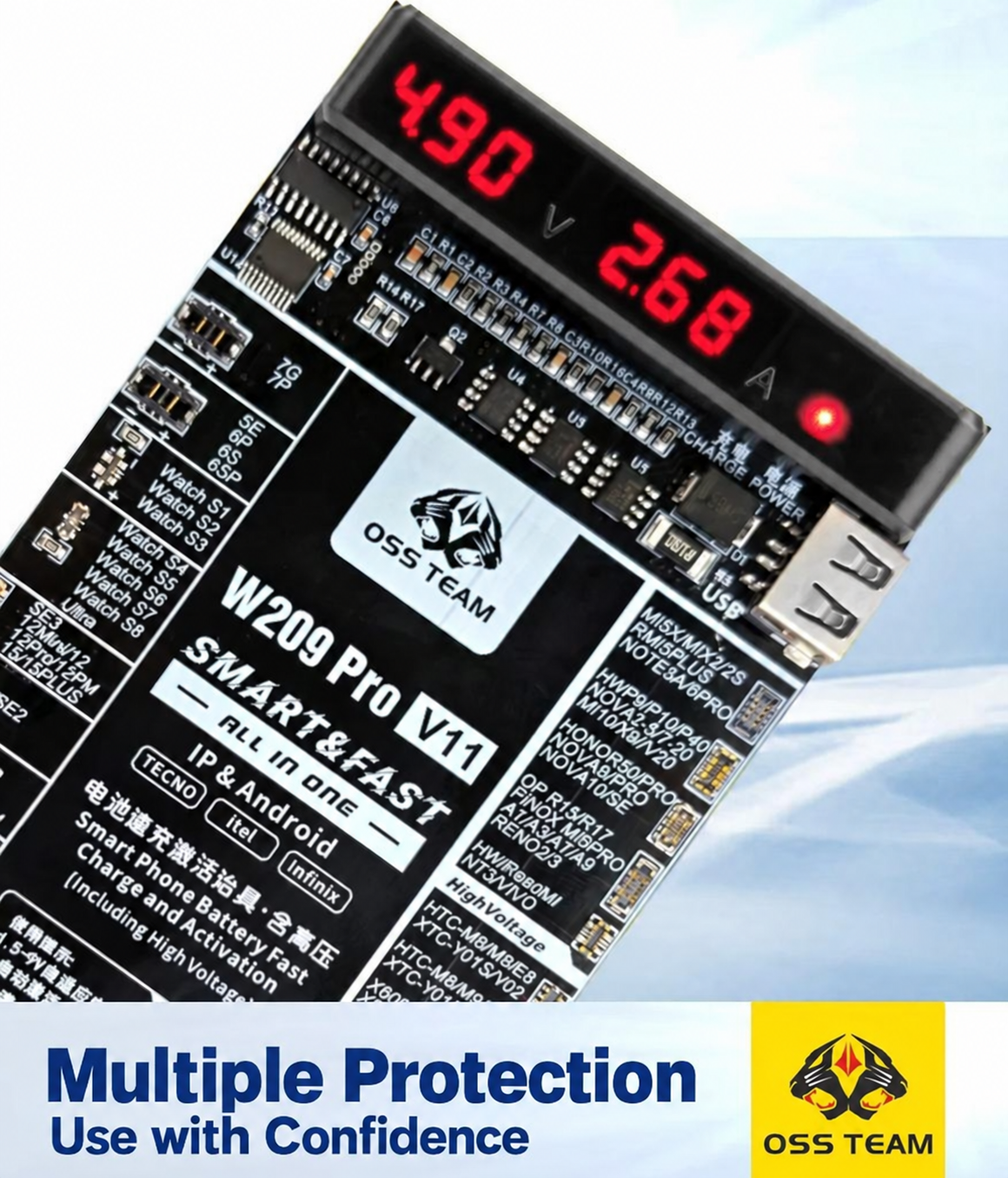 OSS TEAM W209Pro V11 Battery Activation Board