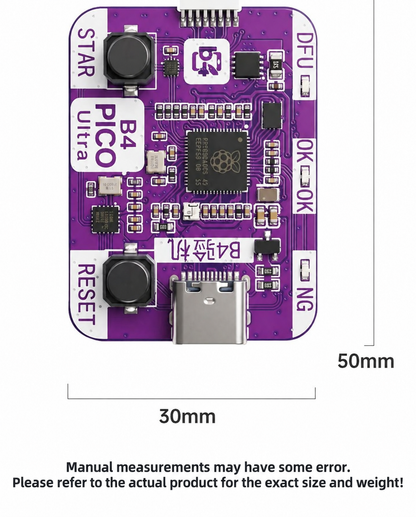 B4 PICO Ultra Mobile Repair Tool, No Cable Swap for Flashing, Dual Mode Auto DFU, One-Click PWND Entry