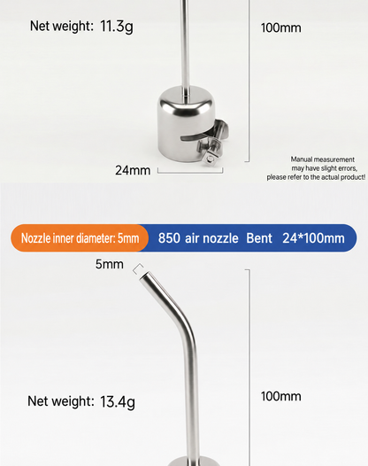 HMT-850 Hot Air Gun Extended Curved Desoldering Nozzle