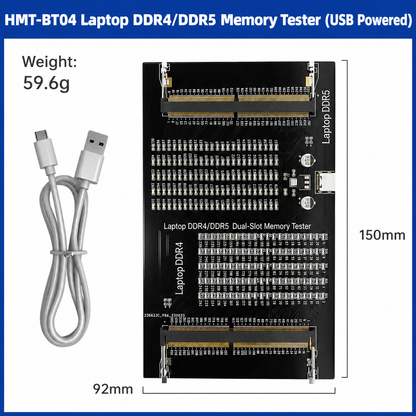 HMT-BT04 Laptop DDR4/DDR5 Memory Module Tester (USB-powered)