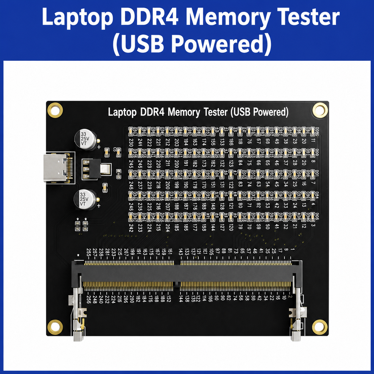 HMT-BT06 Laptop DDR4 Memory Module Tester (USB-powered)