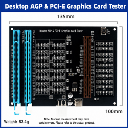 HMT-CZ02 Desktop AGP/PCI-E Graphics Card Tester with Indicator Lights