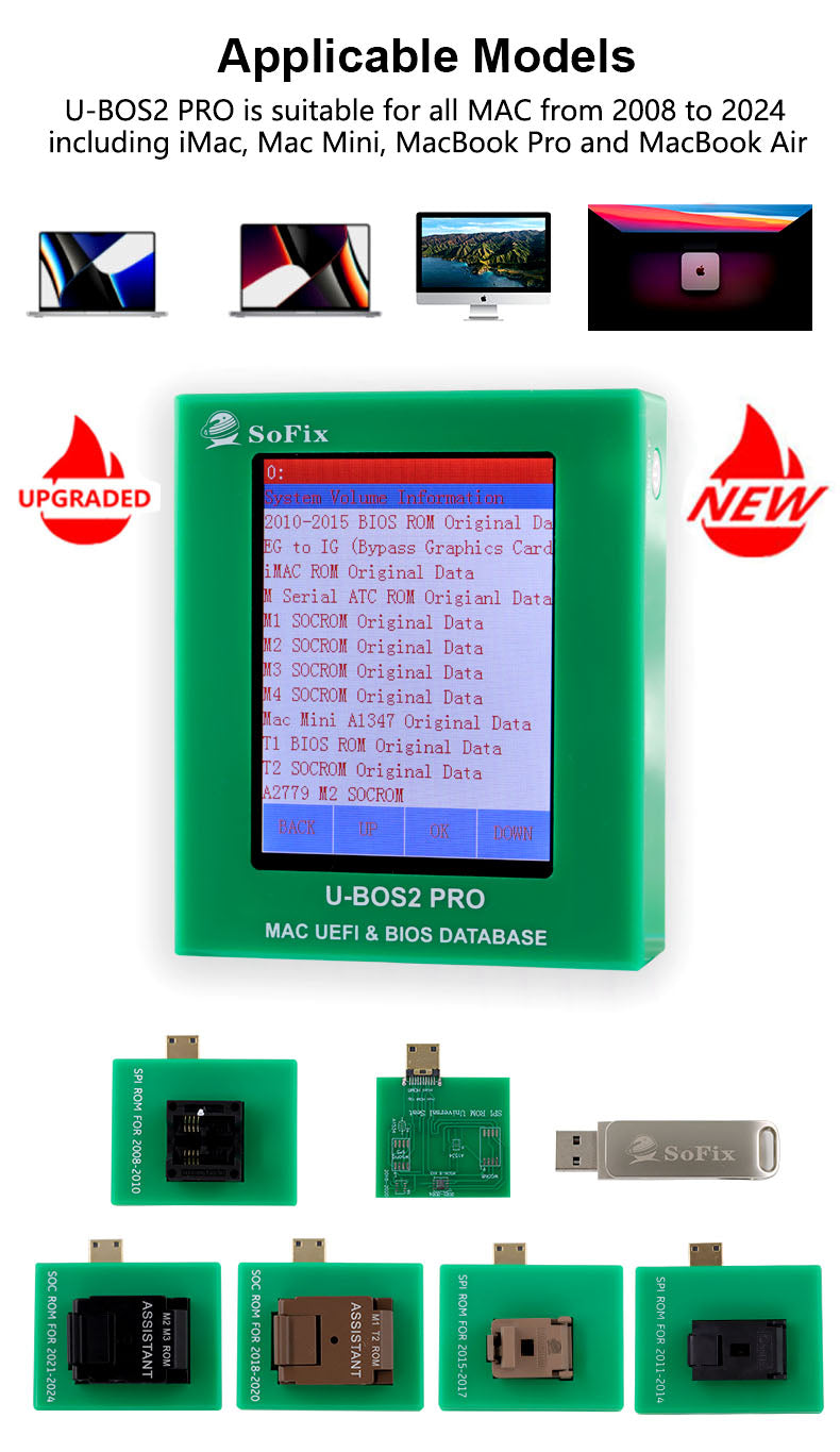 U-BOS2 PRO Mac UEFI and BIOS DATABASE Programmer