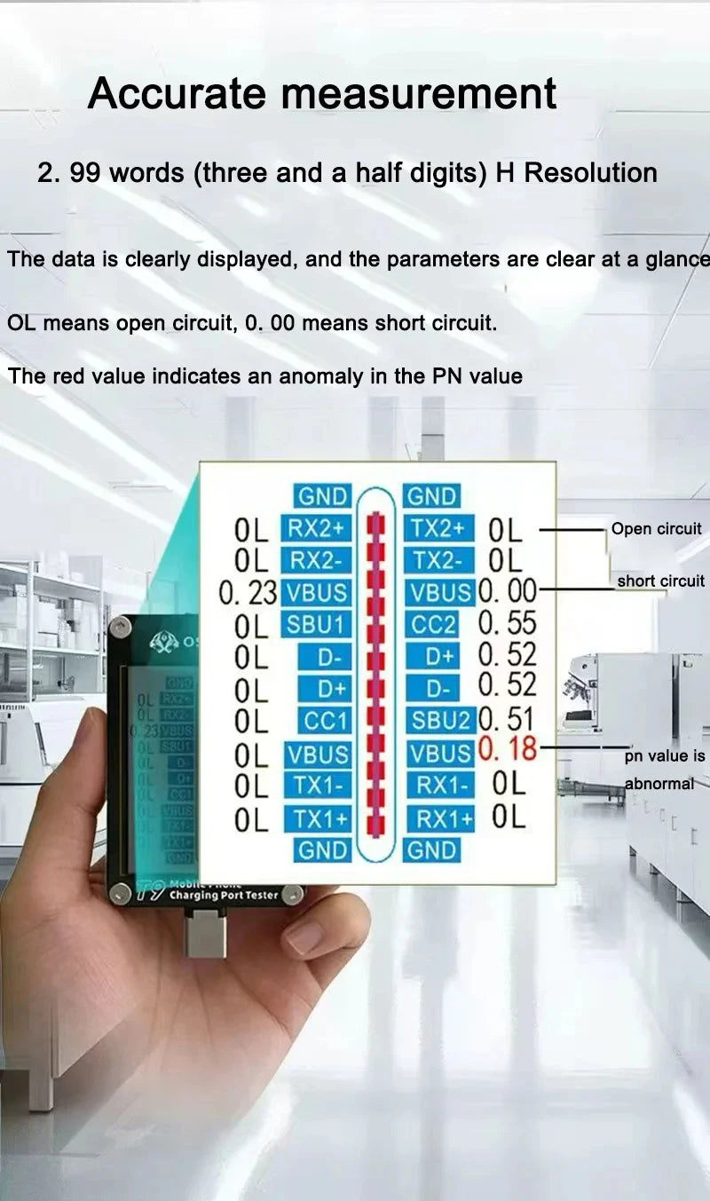 OSS TEAM T9 Intelligent Mobile Phone Tail Plug & Charging Port Tester