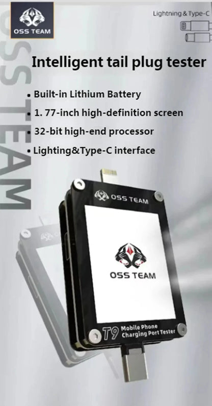 OSS TEAM T9 Intelligent Mobile Phone Tail Plug & Charging Port Tester
