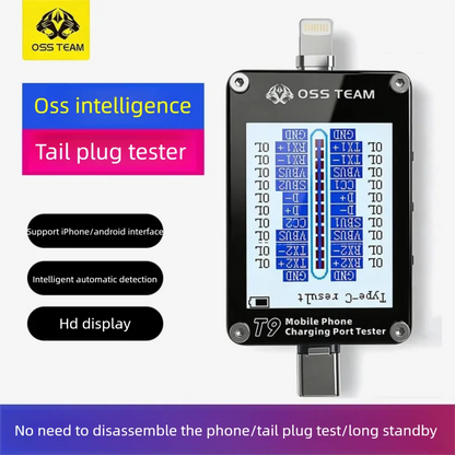 OSS TEAM T9 Intelligent Mobile Phone Tail Plug & Charging Port Tester
