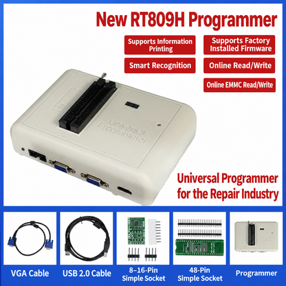 RT809HSE Programmer Laptop Desktop EMMC Online Read & Write ISP / NAND