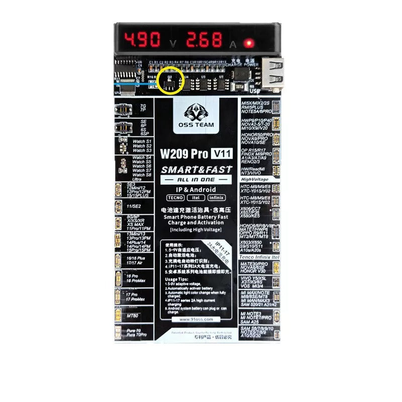 OSS TEAM W209Pro V11 Battery Activation Board