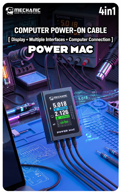 MECHANIC POWER MAC Laptop Power Boot Cable Multifunctional Tester with Digital Display