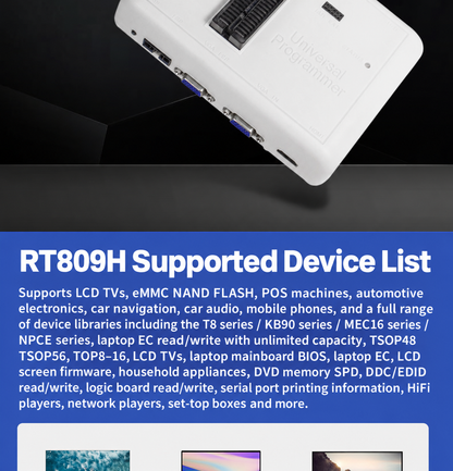 RT809HSE Programmer Laptop Desktop EMMC Online Read & Write ISP / NAND