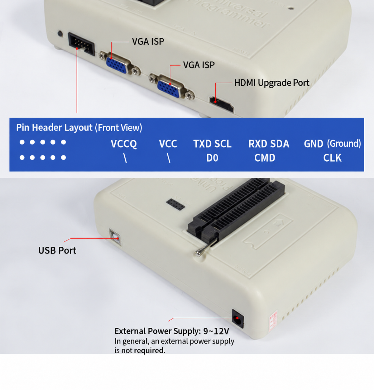 RT809HSE Programmer Laptop Desktop EMMC Online Read & Write ISP / NAND