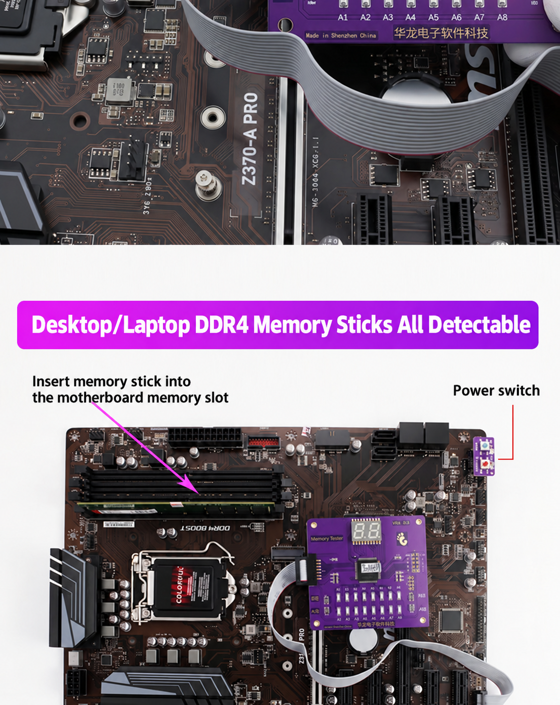 DDR4 RAM Tester Memory Repair Test Card No-boot Memory Fault Diagnosis