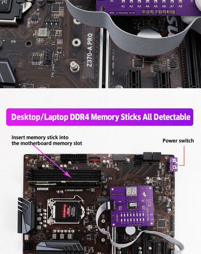 DDR4 RAM Tester Memory Repair Test Card No-boot Memory Fault Diagnosis