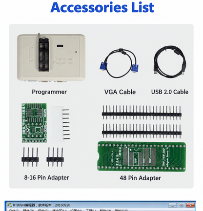 RT809HSE Programmer Laptop Desktop EMMC Online Read & Write ISP / NAND