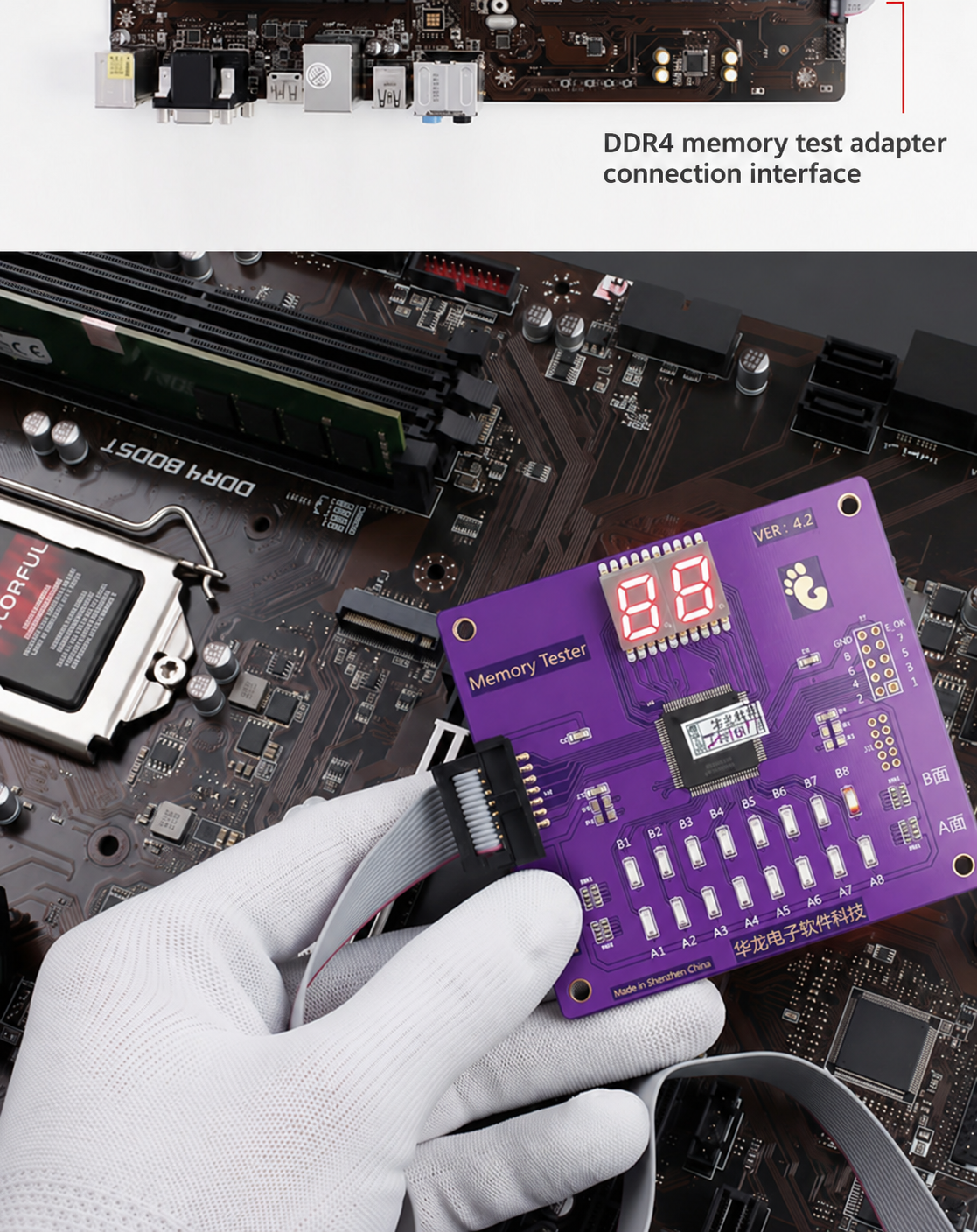 DDR4 RAM Tester Memory Repair Test Card No-boot Memory Fault Diagnosis