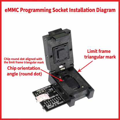 eMMC Socket Adapter, BGA169 BGA153 Read & Write Adapter