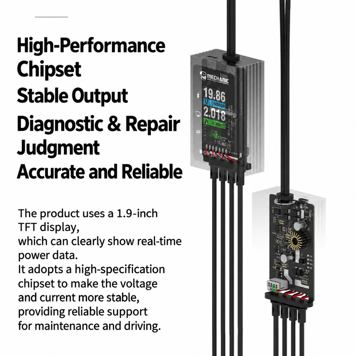 MECHANIC POWER MAC Laptop Power Boot Cable Multifunctional Tester with Digital Display