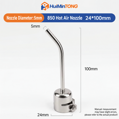 HMT-850 Hot Air Gun Extended Curved Desoldering Nozzle